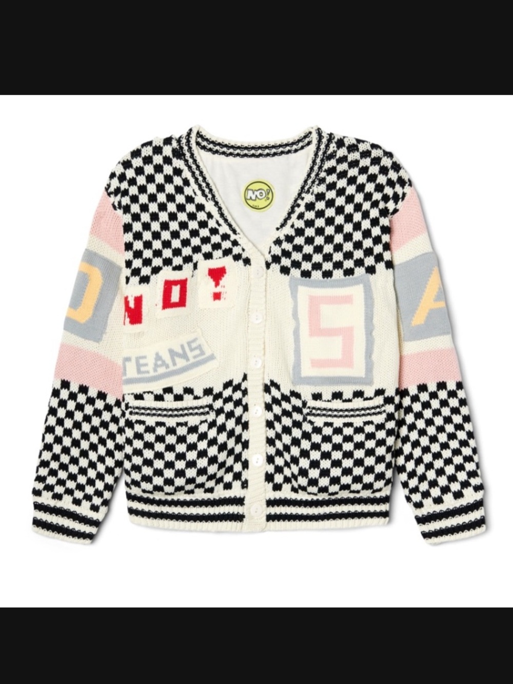 No! Jeans Alphabet Cardigan in White - NWOT Size Small
